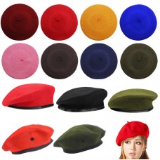 Unisex Wool Beret Beanie Hombre Mujer Uniform Cap Military Army Soldier Hat Vintage  eb-52588284
